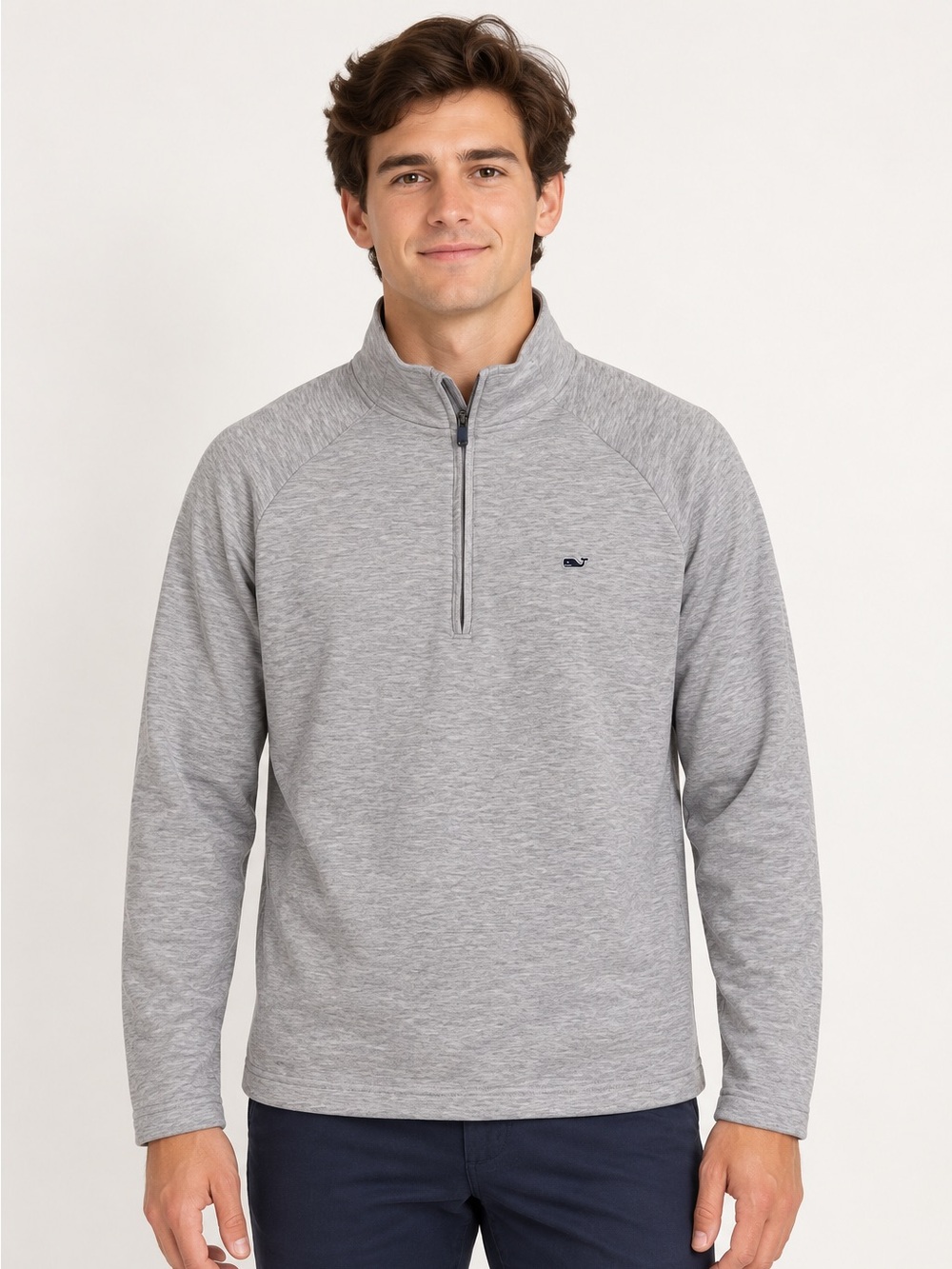 Vineyard Vines Light Gray Half-Zip Pullover